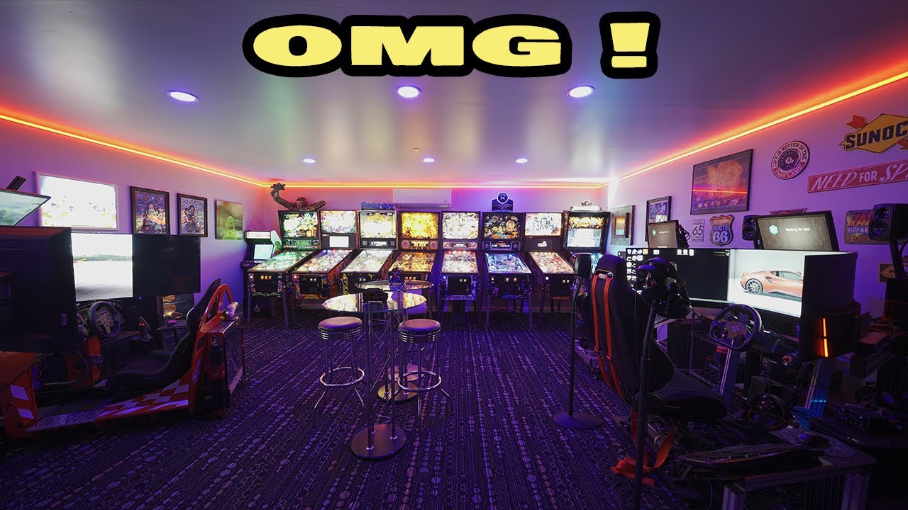 The Epic Gameroom build is finished! #gameroom #pinball