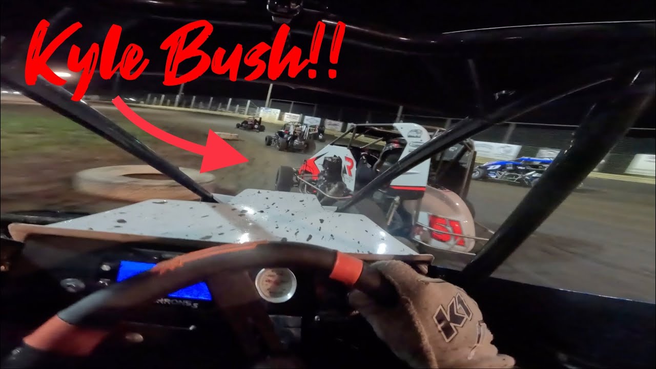 Battling With Nascar Champion Kyle Bush! | Who comes out on top? | US-24 Speedway