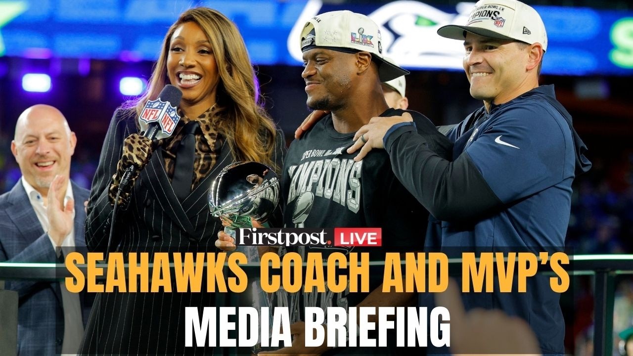 Super Bowl LIVE: Winning Coach, MVP Mike MacDonald and Kenneth Walker III Hold News Conference