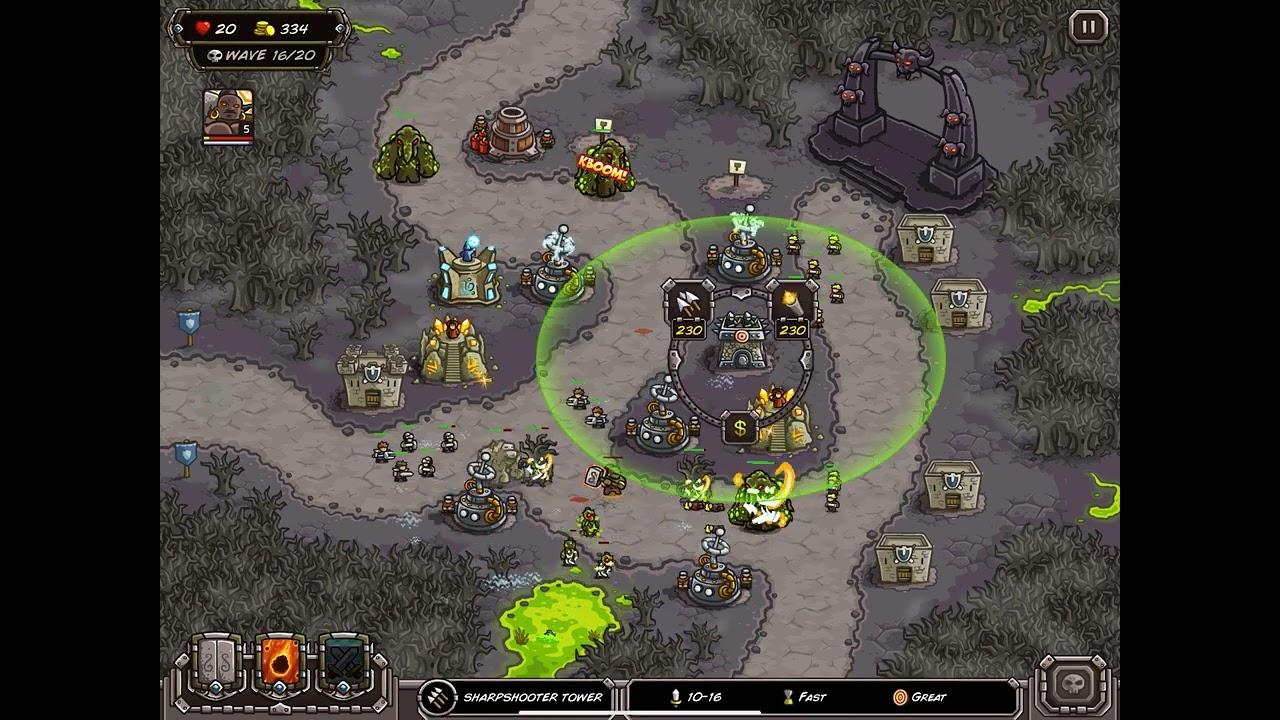 Kingdom Rush - Rotten Forest Campaign on Veteran Guide iPad Easy Walkthough