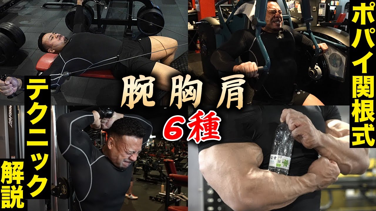 【利かせてデカくなる】腕・胸・肩のプッシュ系トレーニング【高重量・高強度】