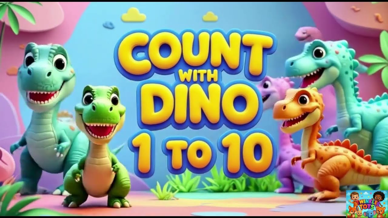 Dinosaur Counting Song | Count With Dino 1 to 10 🦖 | Learn Numbers for Kids.