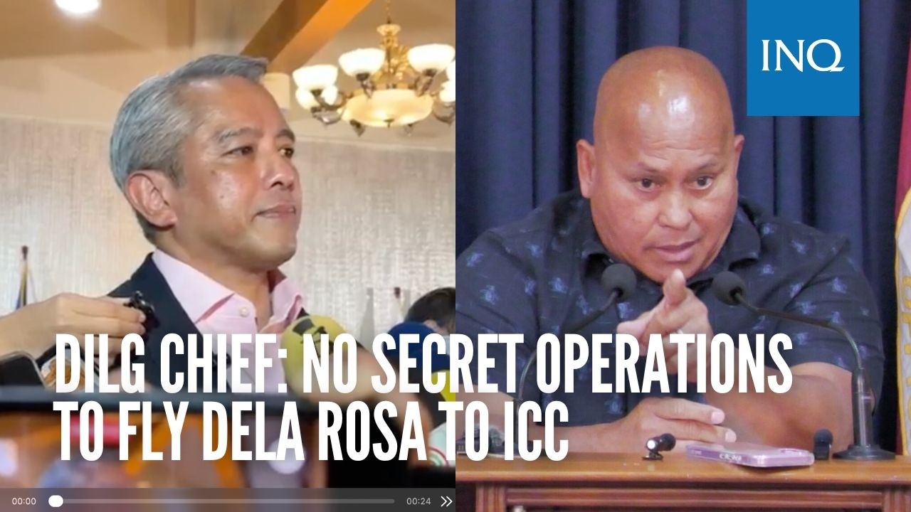 DILG chief: No secret operations to fly dela Rosa to ICC
