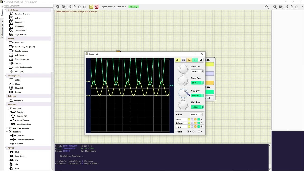 613 - Simulador Gratuito e Bom SimulIDE