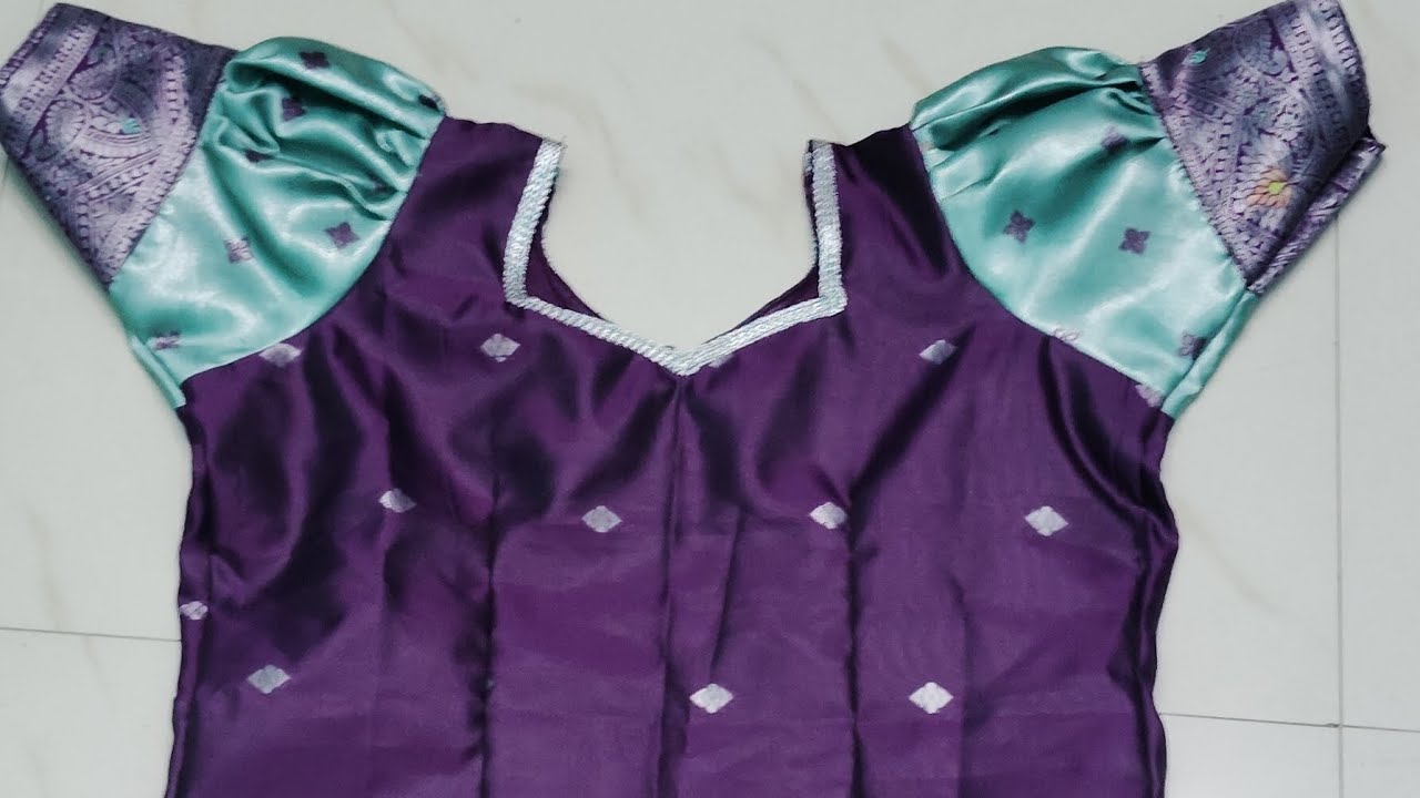 💜✂️ Classic Pattu Langa Blouse Stitching Process – Part 2 ✨