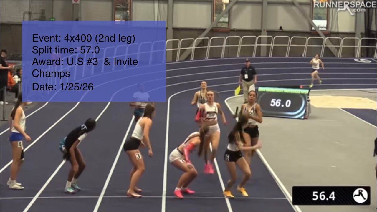 4x400 2nd Leg | 57.0 split | Mila Fotinatos | Class of 2026
