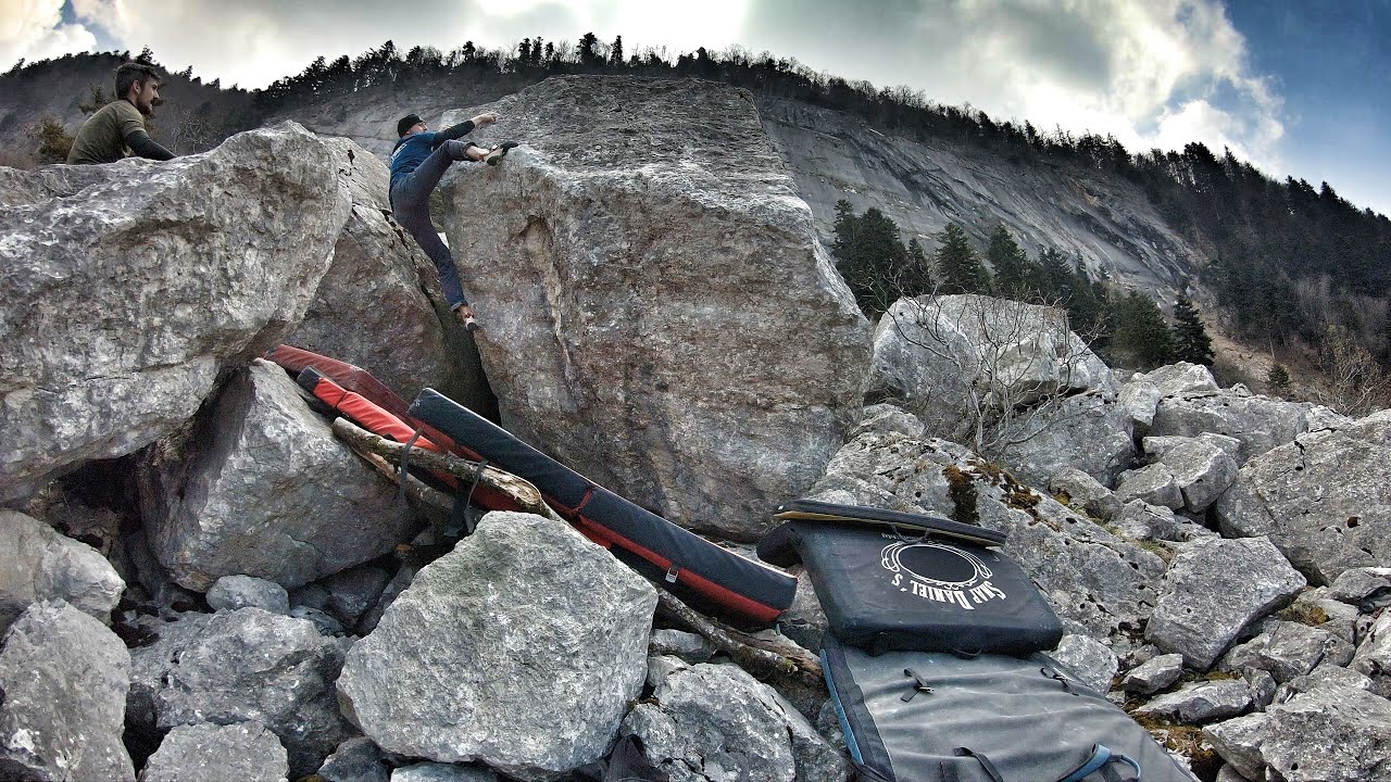 Salève  Bloc : Dirtbag 7b (par Phil et Quentin)