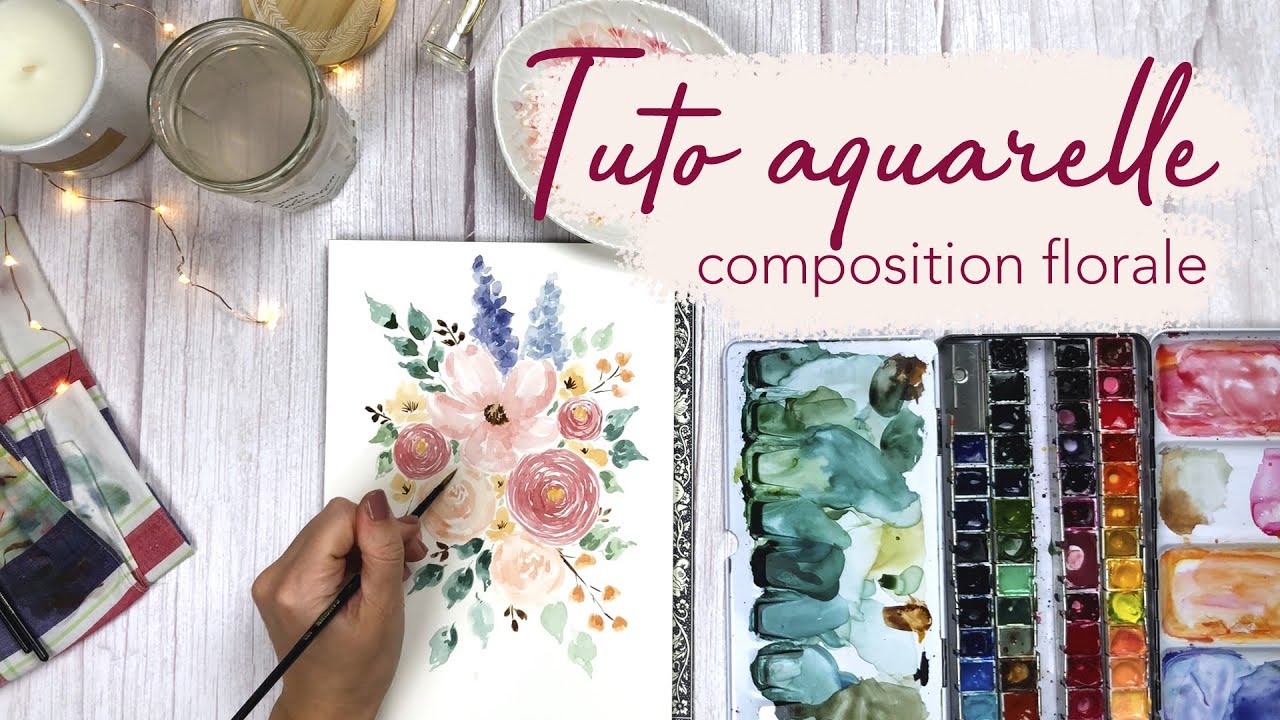 Tuto bouquet de fleurs à l'aquarelle 🌸