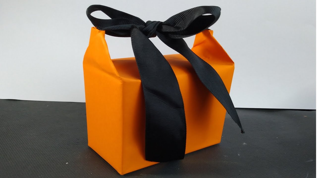 Ribbon Handle Gift Box/ Easy Gift Wrapping Ideas/ Quick Gift Wrap Hacks