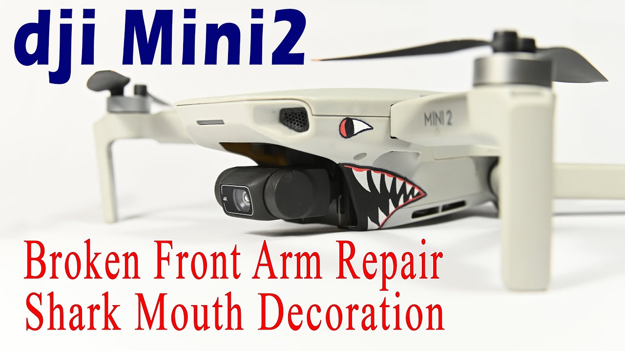 Ремонт сломанной ручки DJI Mini2, декоративная накладка &laquo;Акулья пасть&raquo;