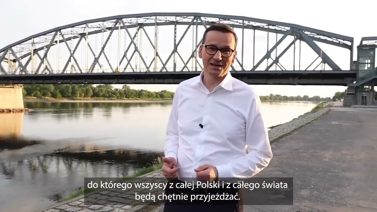 Mateusz Morawiecki zachwala Bulwar Filadelfijski w Toruniu