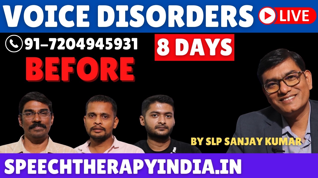 Live Pre Voice Therapy | Phonatory Gap | Vocal Cord | Sulcus Vocalis | High  Pitch  #slpsanjaykumar