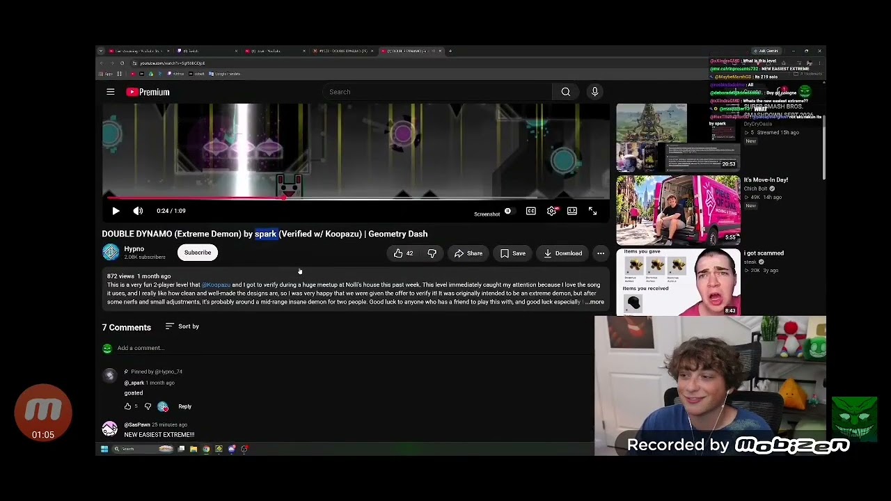 Vortrox reacts to the new easiest extreme demon in Geometry Dash