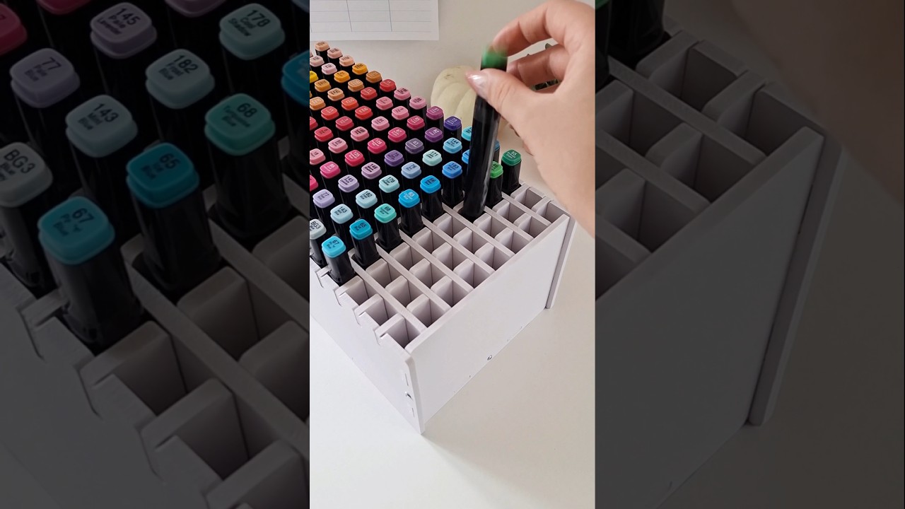 organizing my markers 🤍 #aesthetic #asmr #organization