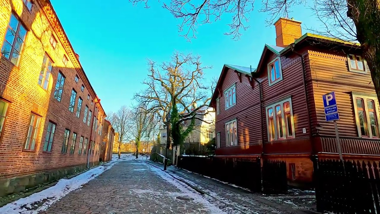 Gothenburg Sweden walking around Klippan on a winter day