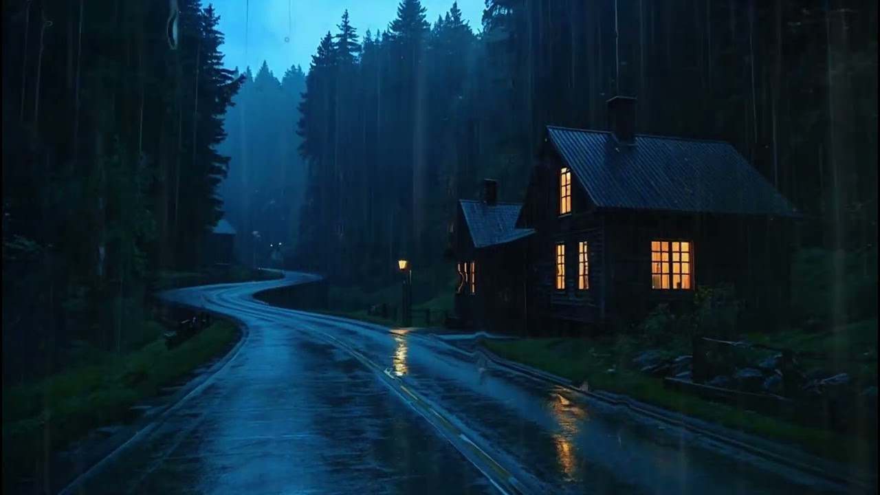 Deep Night Rain 🌧️ Calming Ambience for Sleep, Study & Relaxation (ASMR)