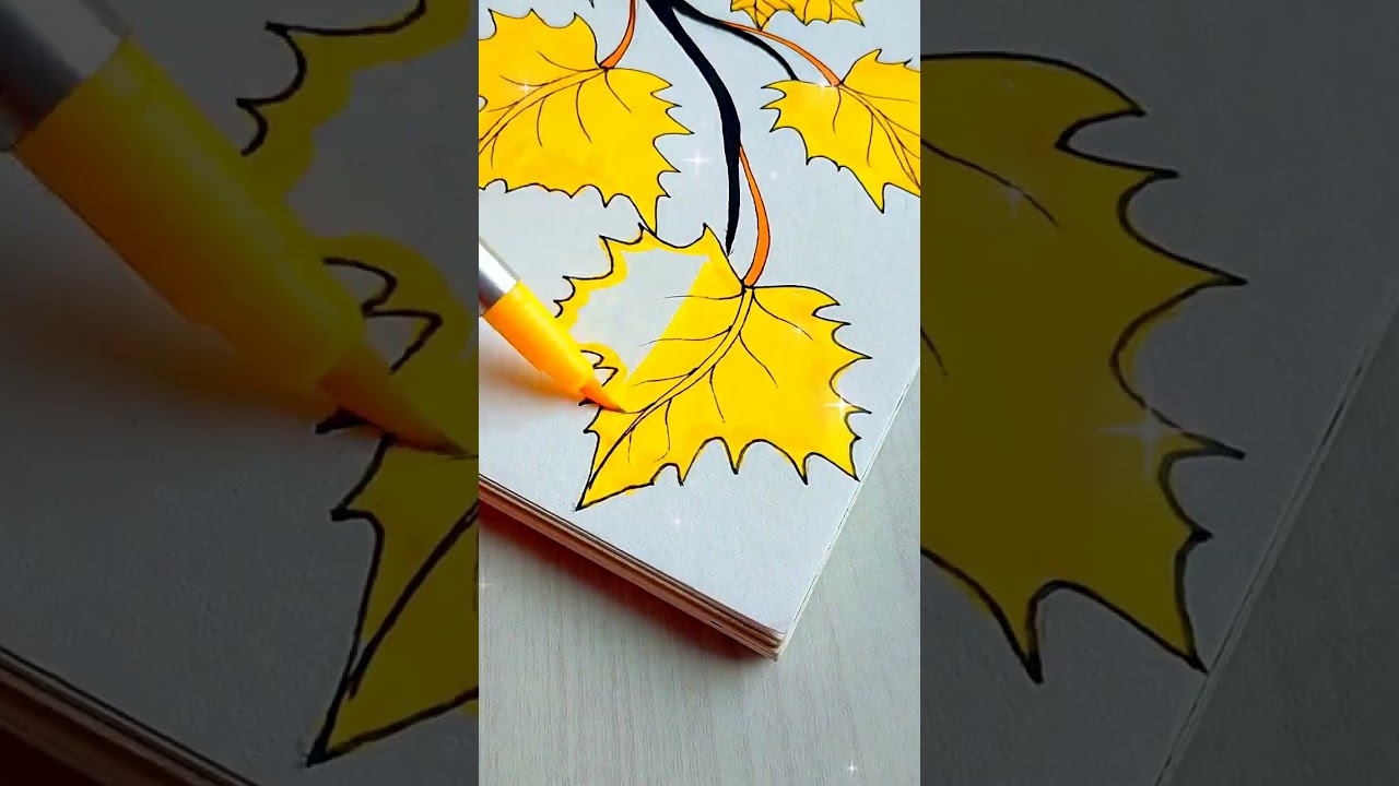 leaves drawing 