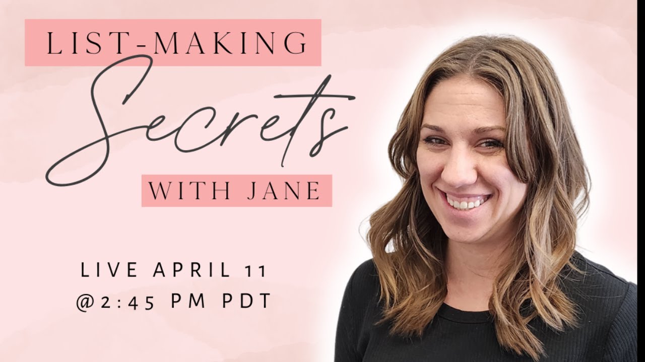 List-Making Secrets with Jane || Jane's Agenda