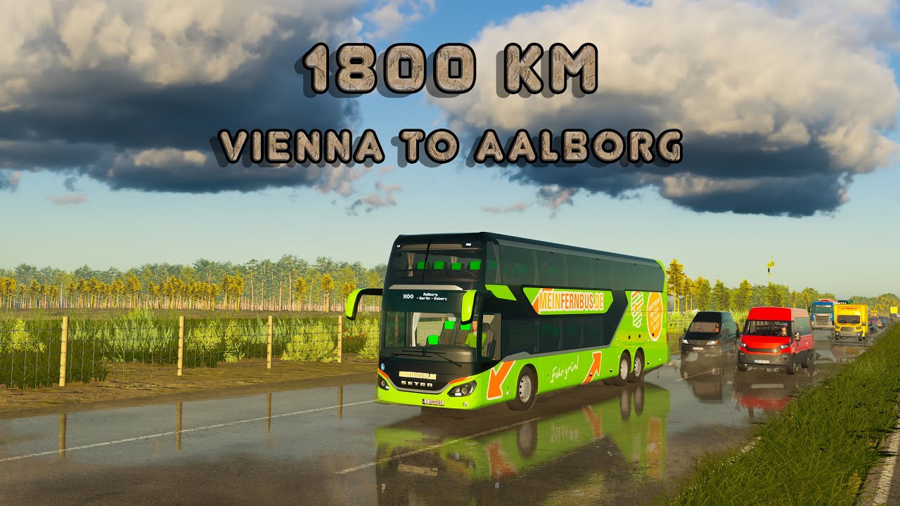 Long Route | Vienna to Aalborg | Fernbus Simulator | Logitech G29