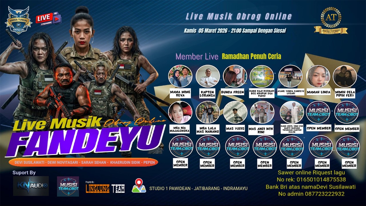 LIVE FANDEYU MUSIK OBROG ONLINE ANEKA TUNGGAL || KAMIS MALAM JUMA'AT  05 - Maret -  2026