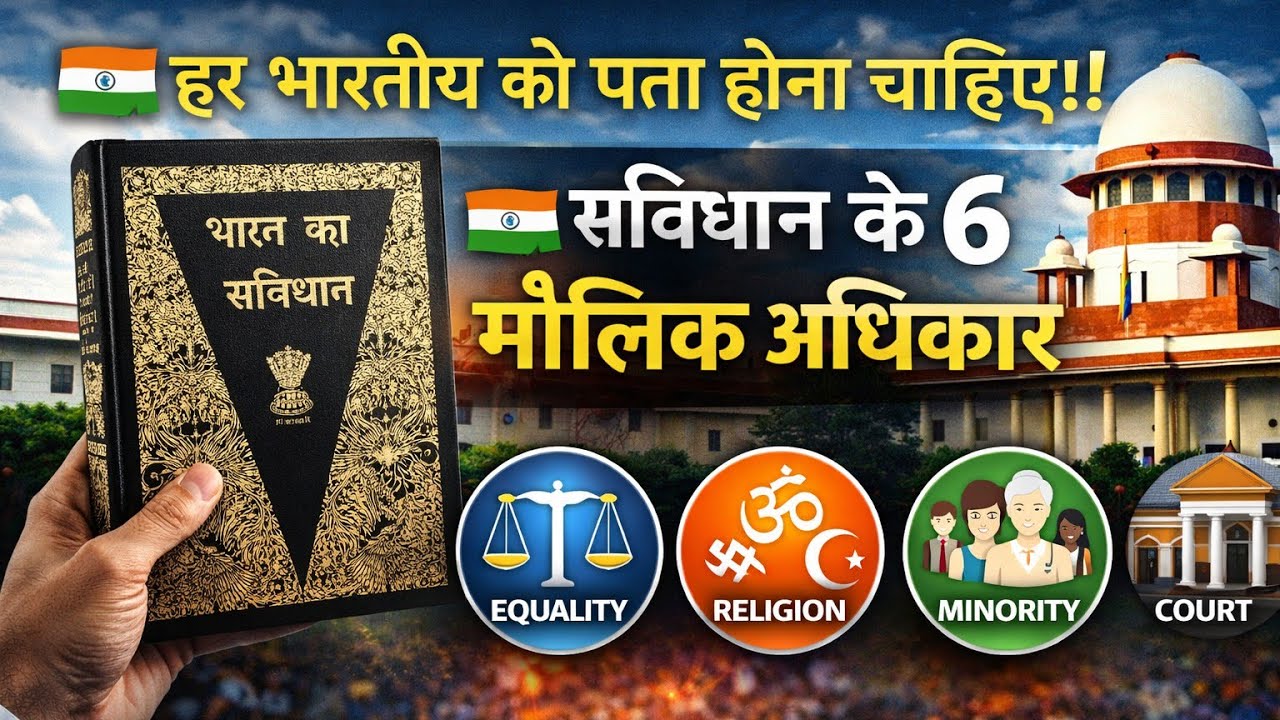 Constitution of India के 6 मौलिक अधिकार | हर भारतीय को जानना जरूरी! 🇮🇳