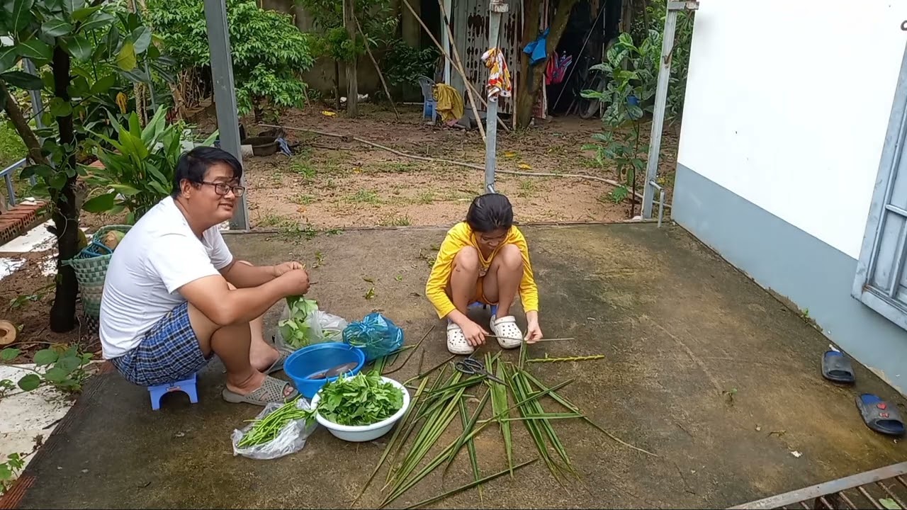 416# Chín Trầu Lam Sơn.Nhặt rau lang,thịt gà kho