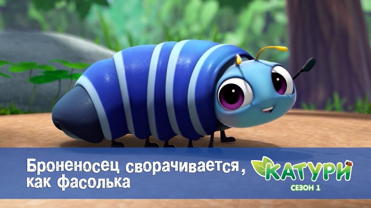 Катури. Сезон 1 - Серия 4.Броненосец сворачивается, как фасолька - Мультфильм для малышей
