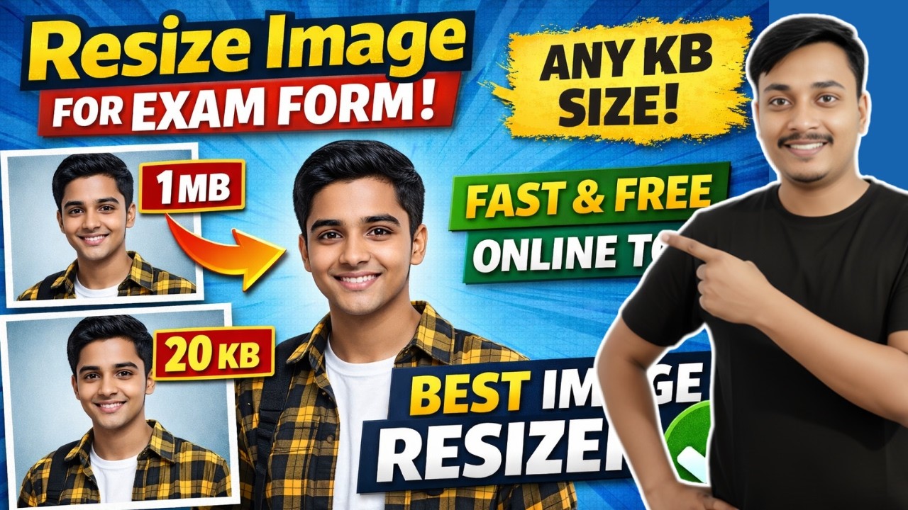 Image Resizer For Rrb/ssc And All Exam Form || Resize Image In Any Kb || Best Image Resizer Online