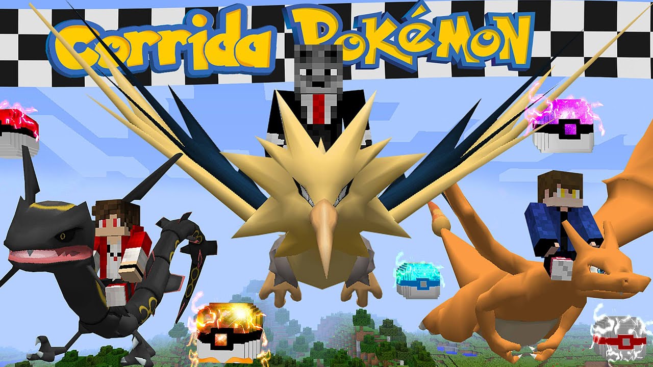 Nova Corrida de Pokemon VOANDO de Level 1000 com as Lucky Pixelmon de Pokemon VOADOR no Minecraft