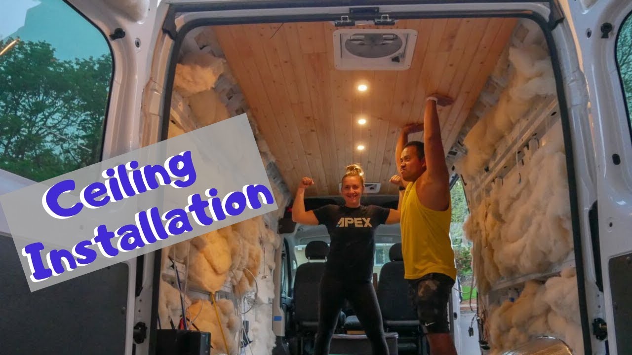 DIY Van Conversion Ep 3 :  Furring Strips and Ceiling Installation