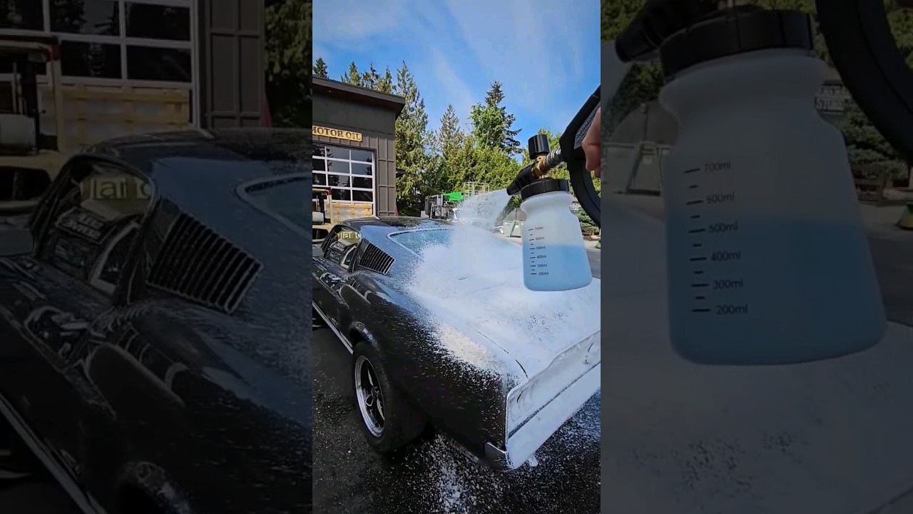 Mustang Fastback POV Snow Foam Action 😍| Detailing ASMR Part 47 | Satisfying Car Wash