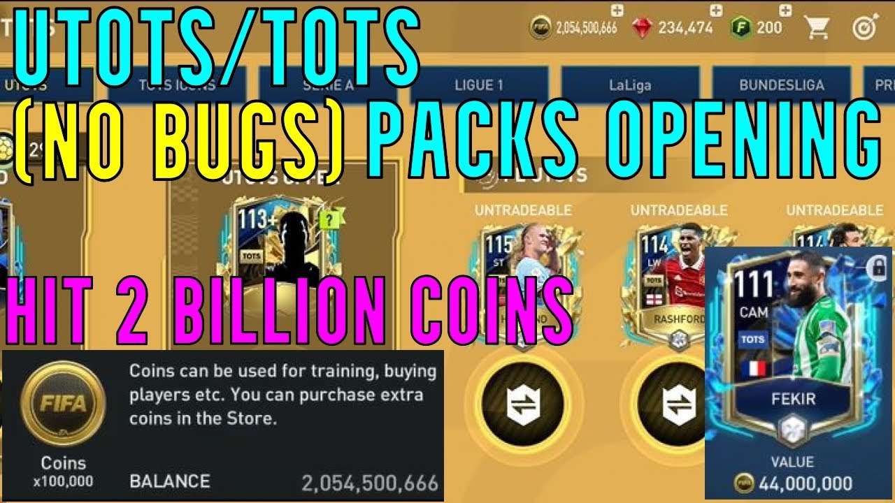 Fifa Mobile - Opening UTOTS (no UTOTS bugs) & TOTS packs / Reach 2 Billion Coins: not from UTOTS bug
