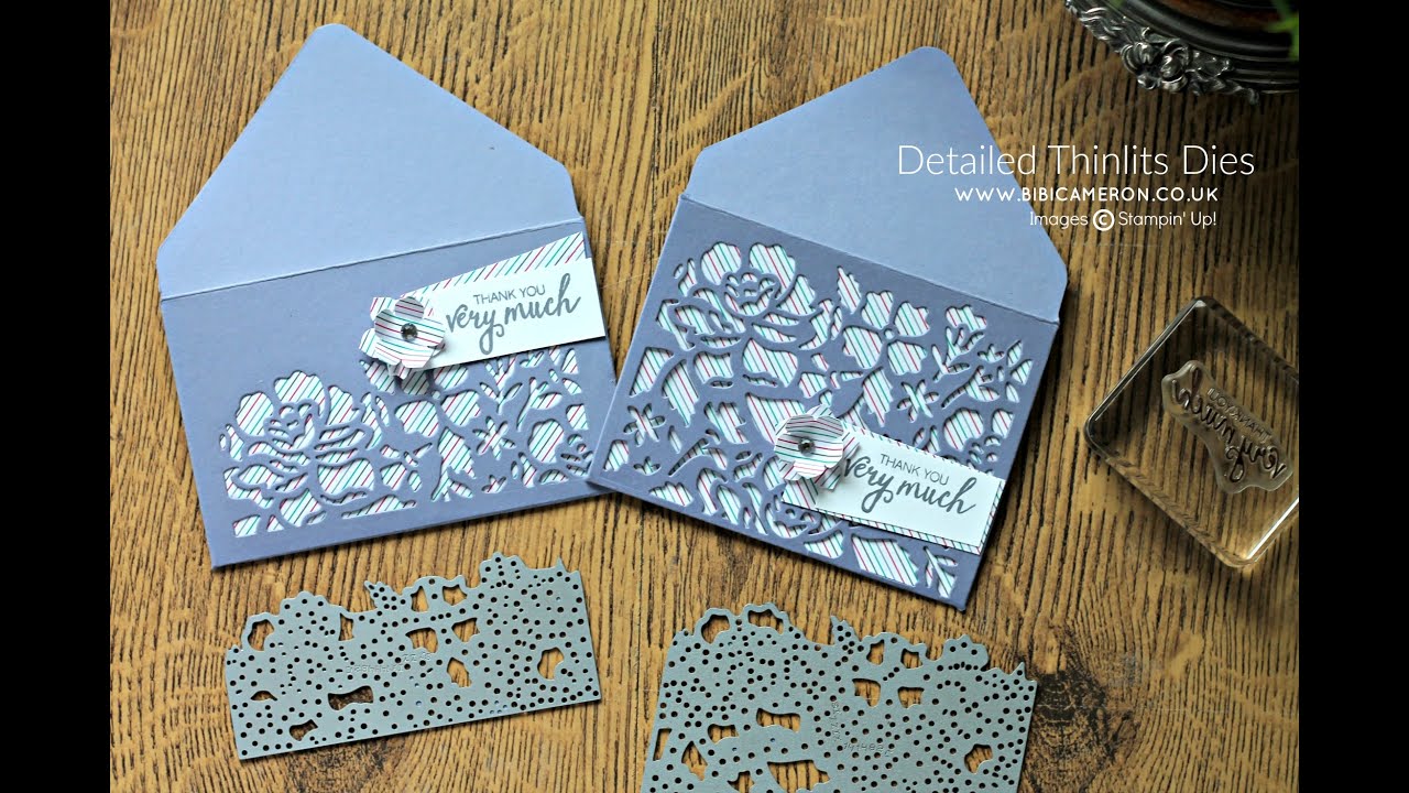 Make envelopes  + Detailed Floral Thinlits Dies by Stampin Up (Part 2)