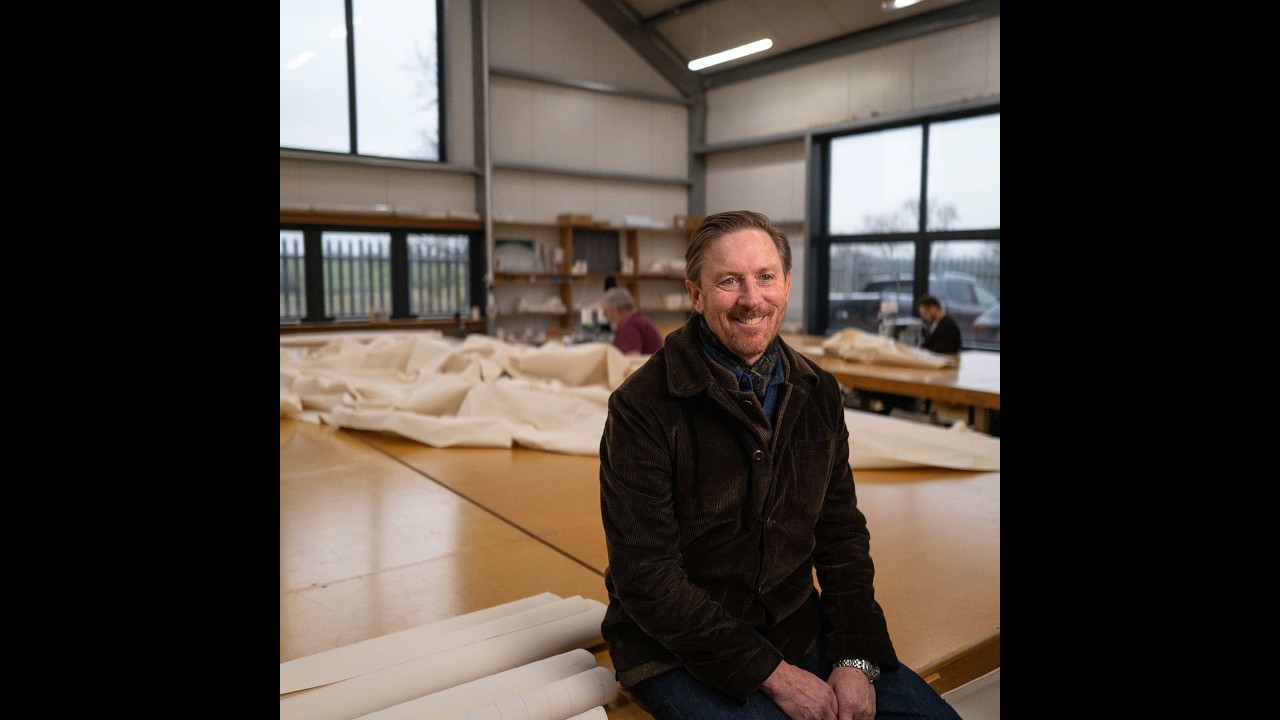 #48. The Wedding Tent – Stitching and stretching 120kg of English canvas over Welsh pine