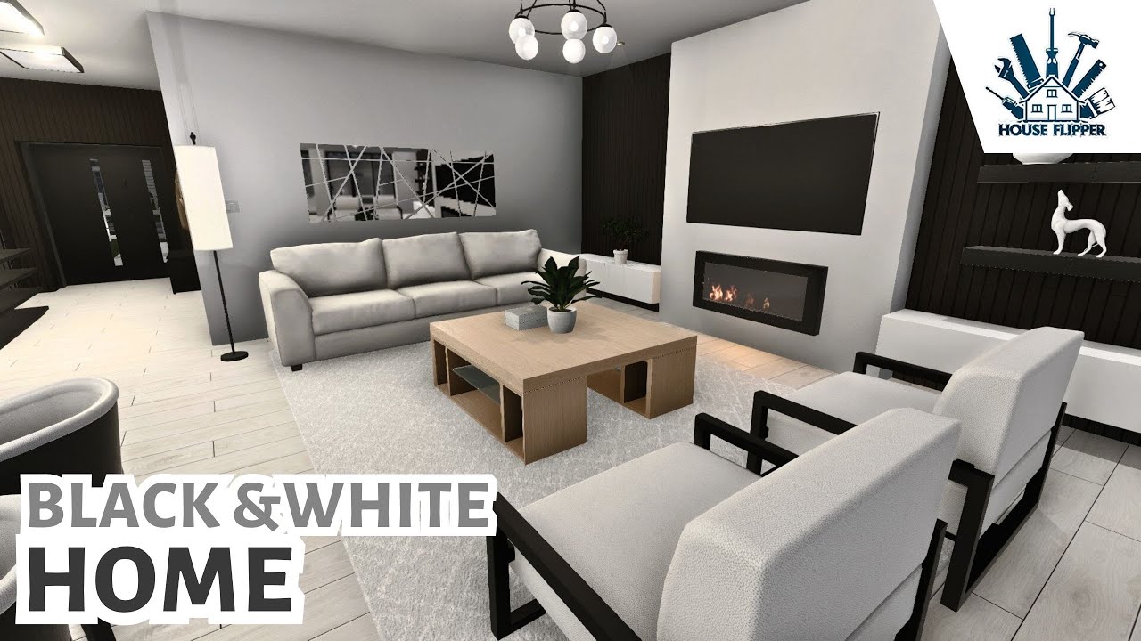 Home Admin-Legends | Black & White Interior | House Flipper | Speed Build