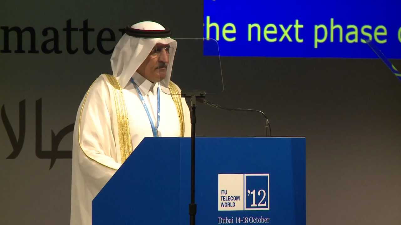 Qtel's Chairman, H.E. Sh. Abdullah Bin Mohammed Bin Saud Al-Thani speaks at ITU Telecom 2012 - Dubai