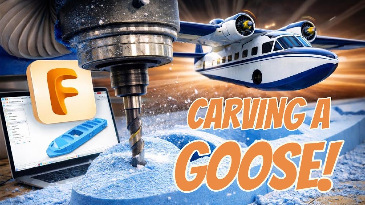 How I CNC Milled a Giant Scale RC Goose Seaplane Step by Step Fusion 360