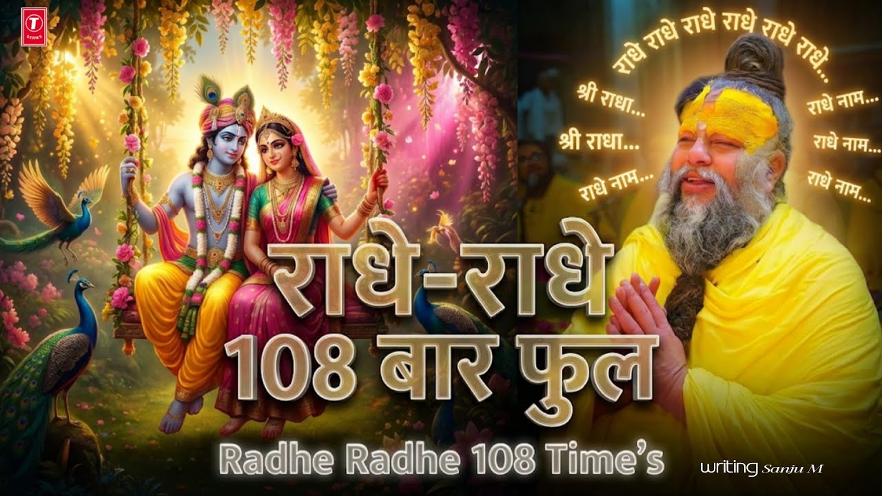 🕉️ राधे-राधे 108 बार फुल जाप | The Most Powerful Mantra for Positive Energy | Crystal Clear Sound