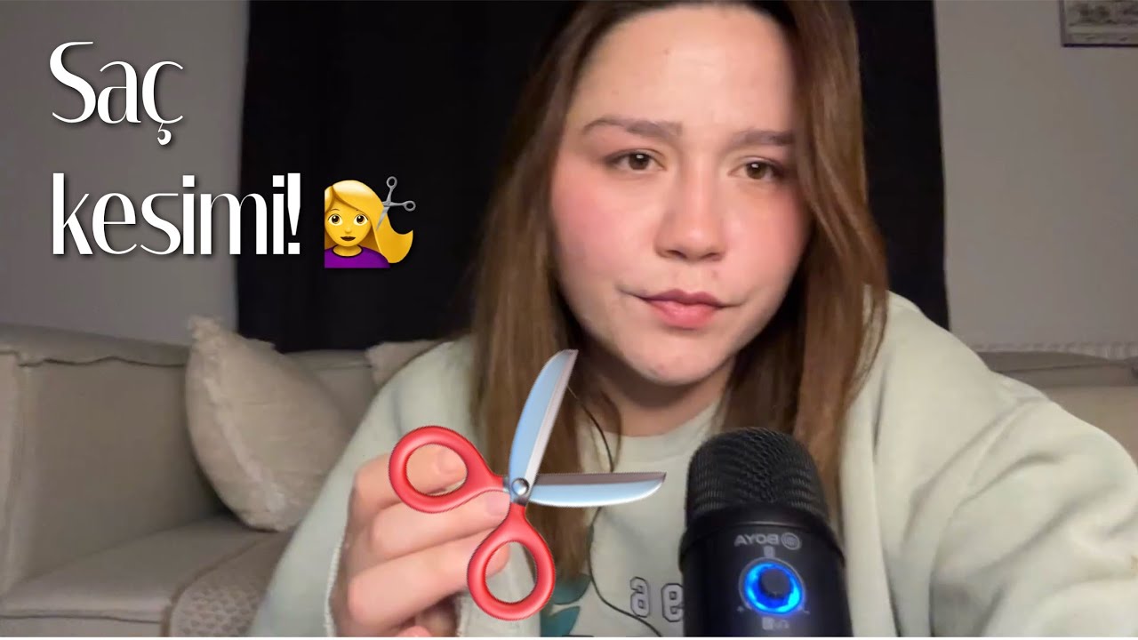 ASMR| Saçlarını keselim arkadaş 💇‍♀️✂️🌸 Saç kesimi Roleplay  #asmr 