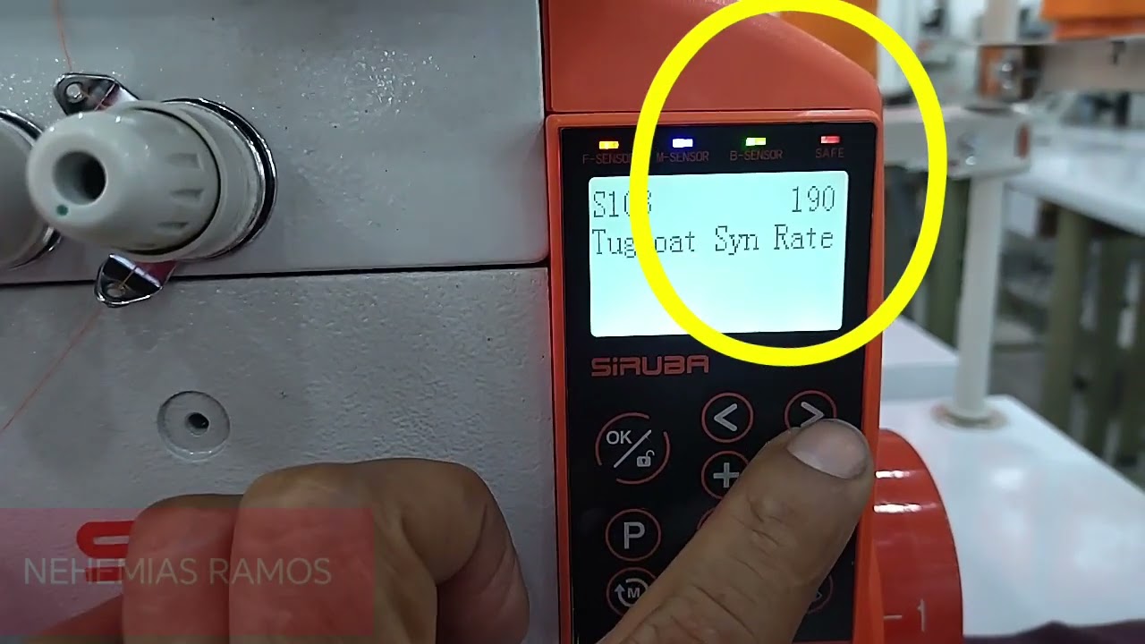Remalladora elastiquera siruba*747LQT-LFM*como regular la tención del elástico.