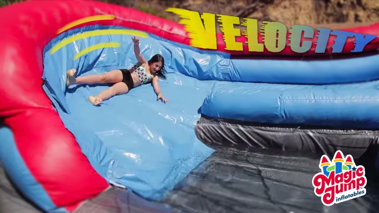 Velocity | U Curve Inflatable Water Slide | Magic Jump, Inc.