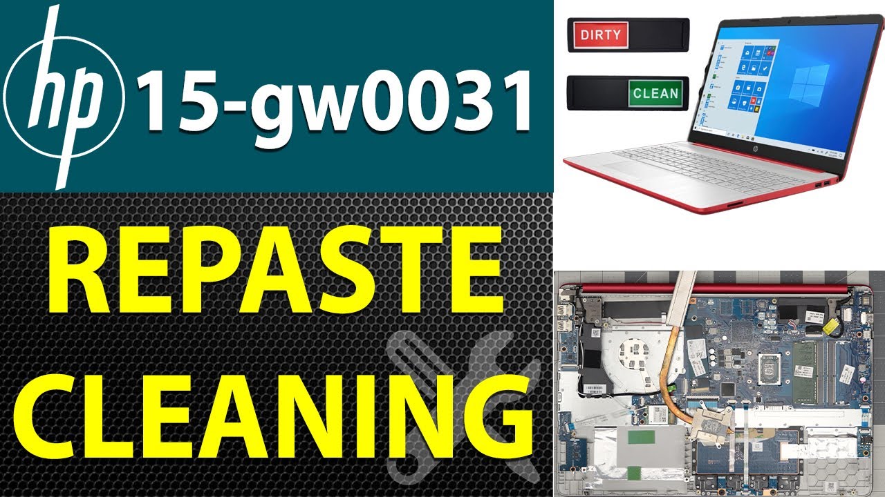 How to Repaste and Clean Your HP 15gw0031 Laptop 📌Tutorial