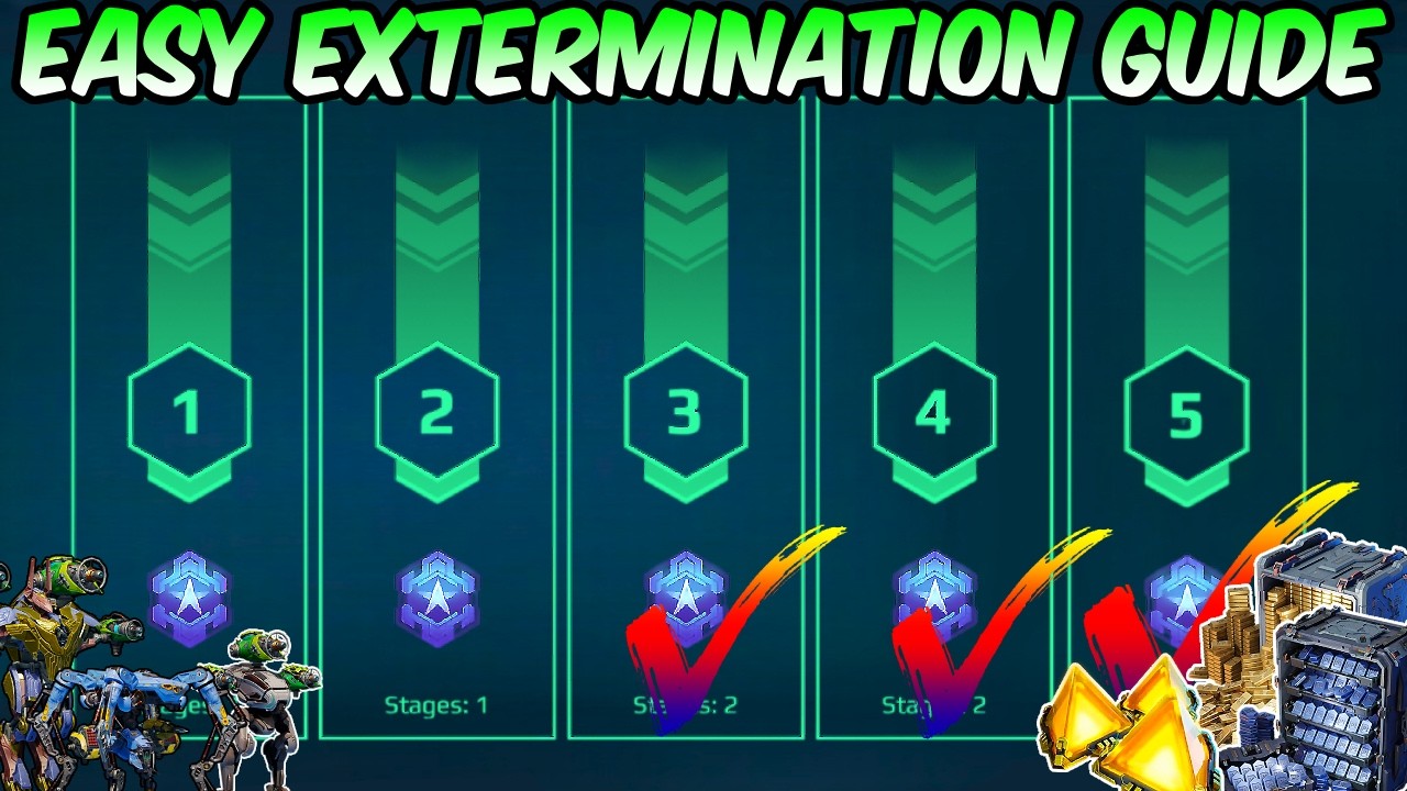 War Robots : Easy All Extermination Levels Guide for all levels #warrobots