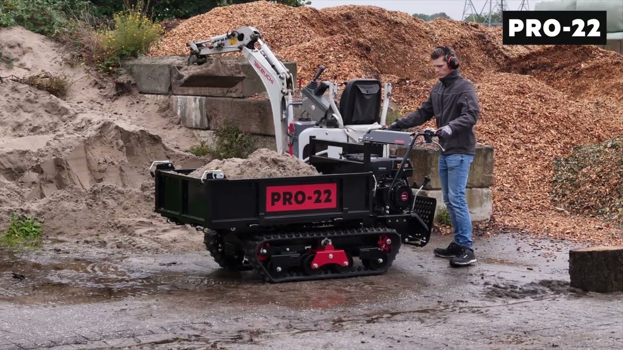 PRO-22 RD800H Mini Dumper  - Rupsdumper / Hydraulisch kiepen / 800 kg laadvermogen