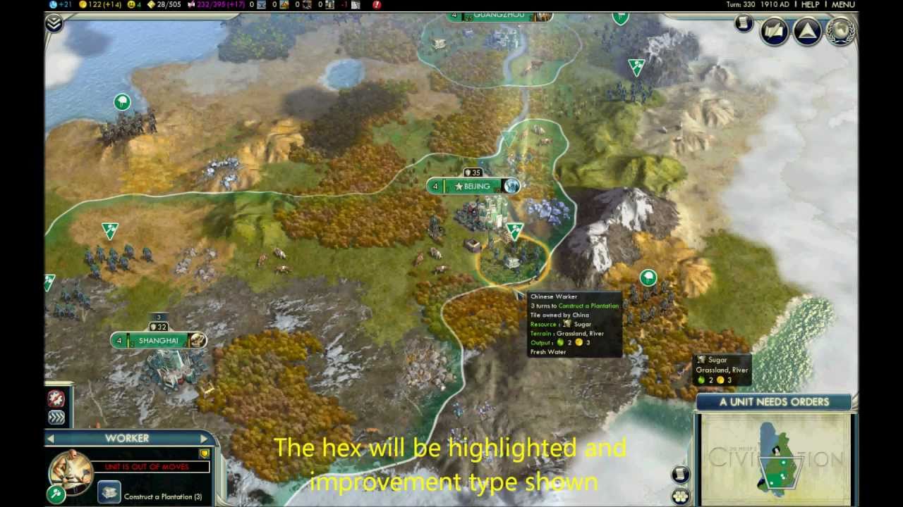 Civ5 Light Touch Mod: Worker Automation, UI Improvements