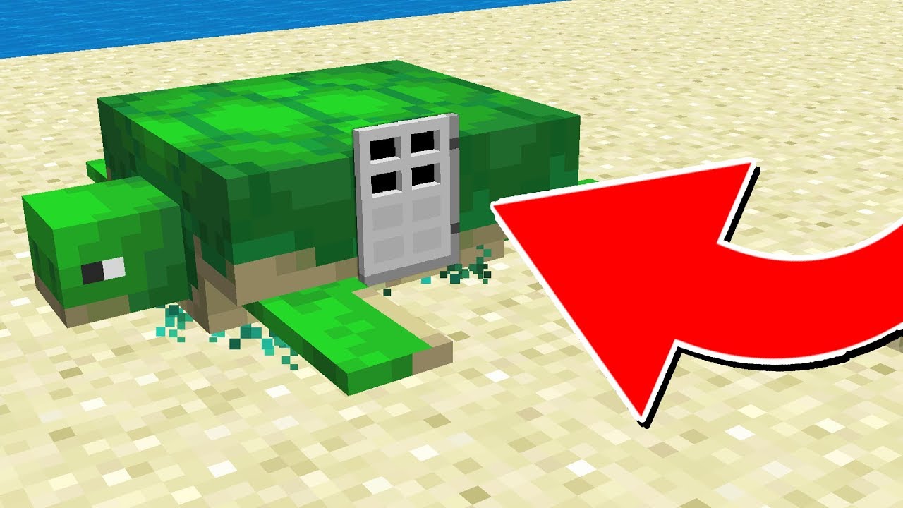 HOW TO LIVE INSIDE A TURTLE IN MINECRAFT (1.13 Snapshot)