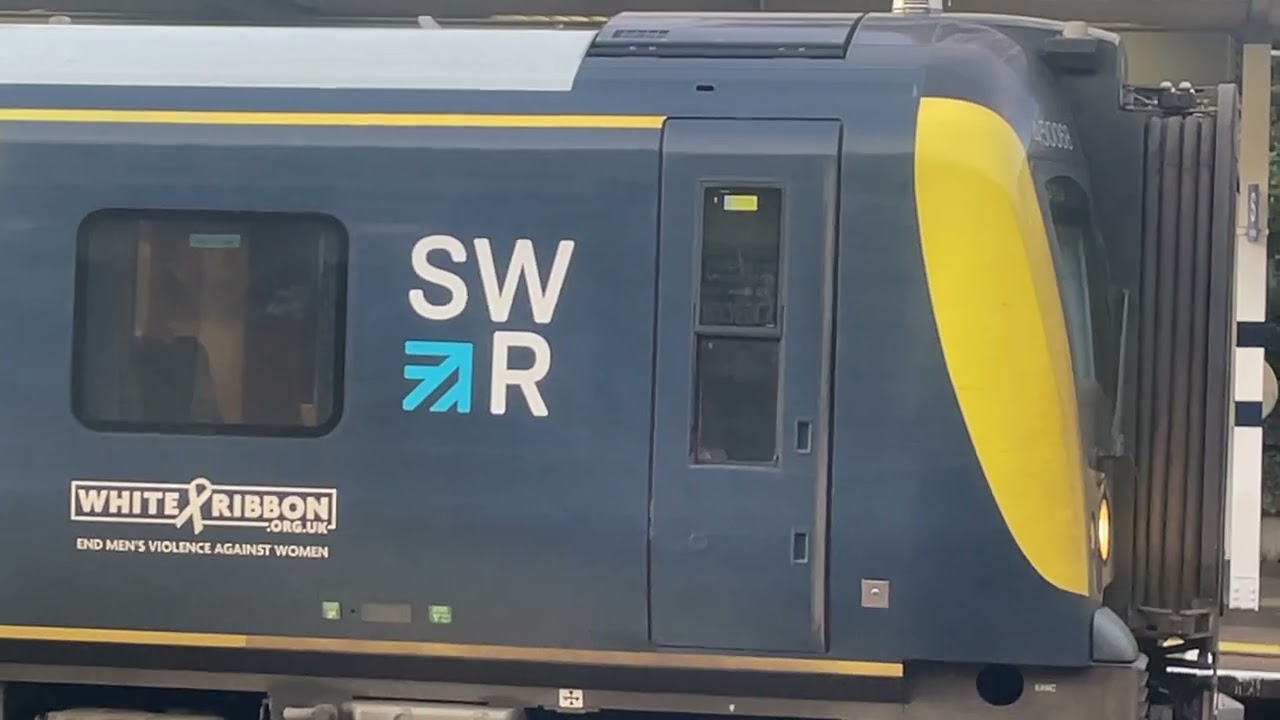SWR class 450 departing pokes down for Basingstoke 