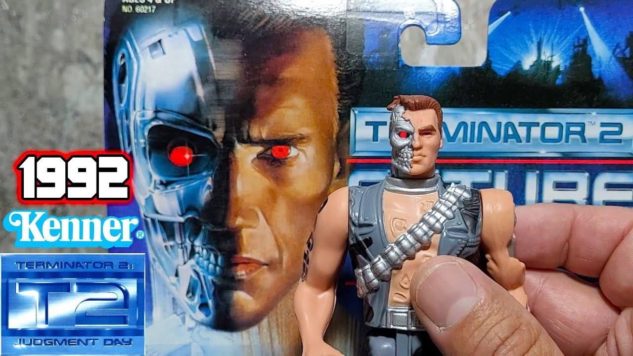 Vintage 1992 T2 3-Strike Terminator action figure by Kenner. Unboxing & Review