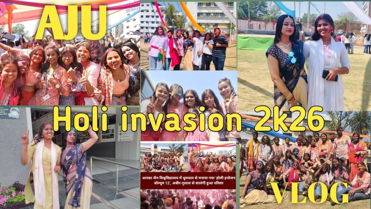 HOLI INVASION 2k26 ✨🔥🙌🥳 (AJU)#VLOG#hOLI#ARKAJAINUNIVERSITY#NURSING#JAMSHEDPUR#JHARKHAND#COLLEGEMASTI