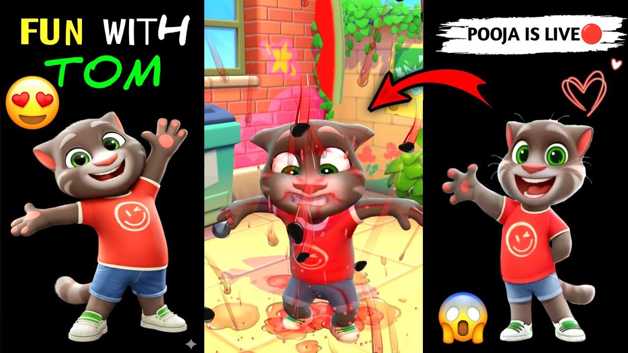 My Talking Tom 😀 Talk with subscriber 😱 #mytom#livemytom
